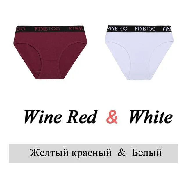 2 Pack Cotton Seamless Briefs Comfortable Solid Color Panties Low Waist Breathable Intimates Underpants Underwear