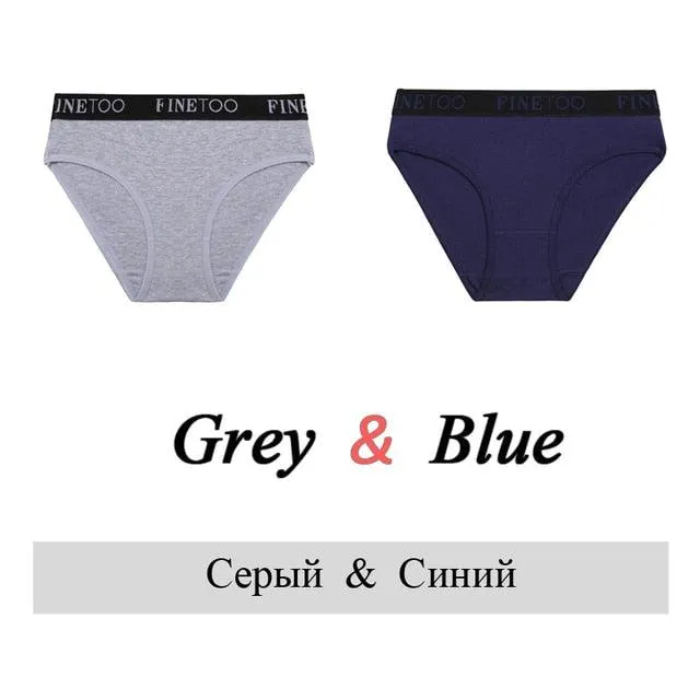 2 Pack Cotton Seamless Briefs Comfortable Solid Color Panties Low Waist Breathable Intimates Underpants Underwear