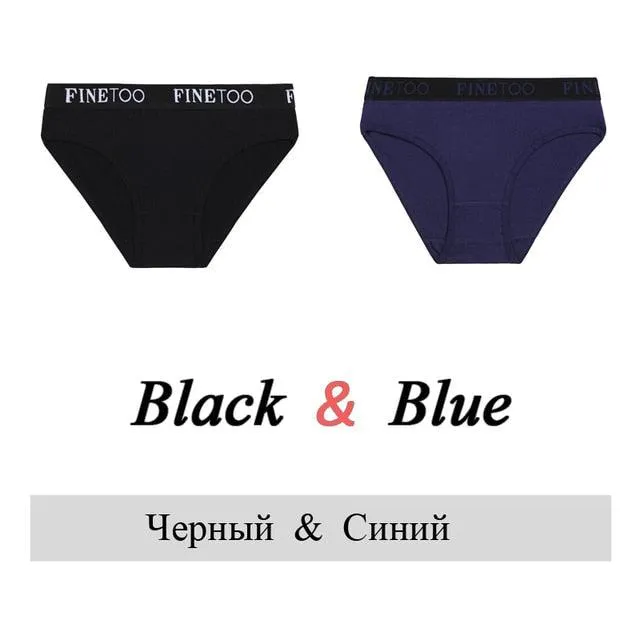 2 Pack Cotton Seamless Briefs Comfortable Solid Color Panties Low Waist Breathable Intimates Underpants Underwear