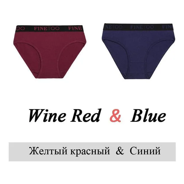 2 Pack Cotton Seamless Briefs Comfortable Solid Color Panties Low Waist Breathable Intimates Underpants Underwear