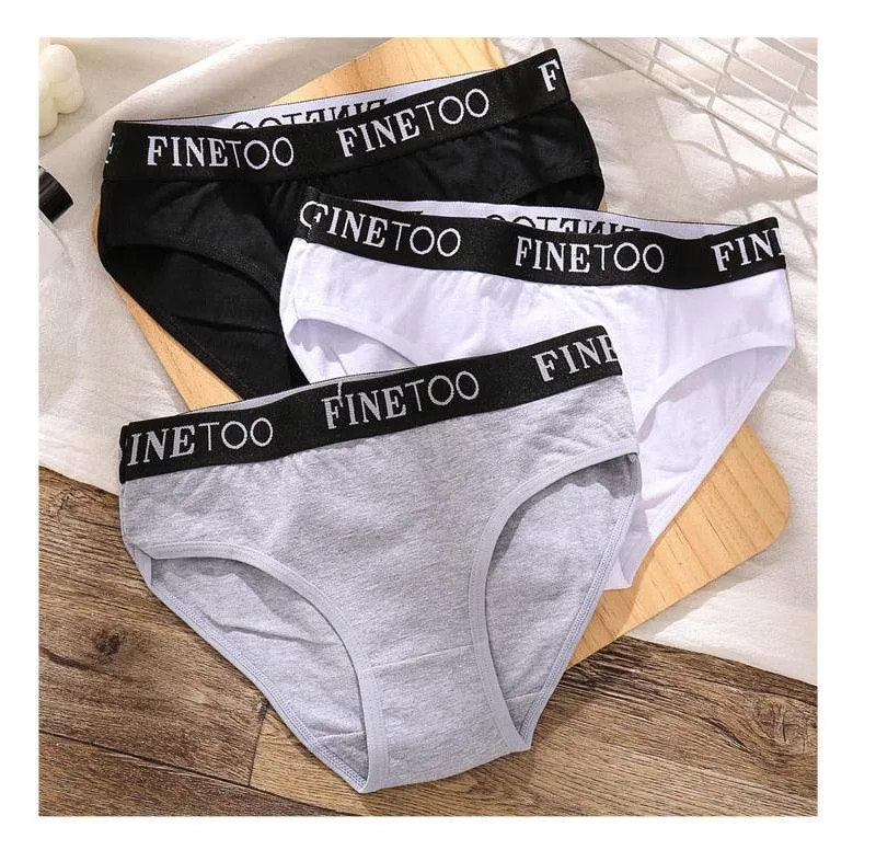 2 Pack Cotton Seamless Briefs Comfortable Solid Color Panties Low Waist Breathable Intimates Underpants Underwear