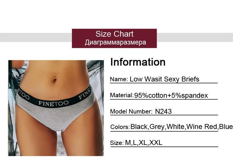 2 Pack Cotton Seamless Briefs Comfortable Solid Color Panties Low Waist Breathable Intimates Underpants Underwear