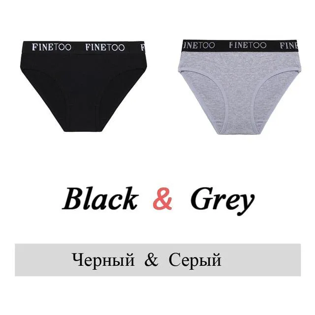 2 Pack Cotton Seamless Briefs Comfortable Solid Color Panties Low Waist Breathable Intimates Underpants Underwear