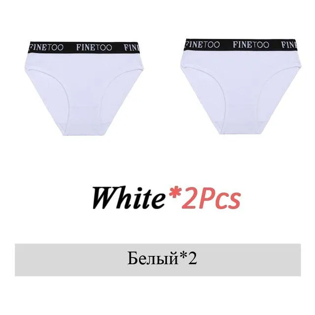 2 Pack Cotton Seamless Briefs Comfortable Solid Color Panties Low Waist Breathable Intimates Underpants Underwear