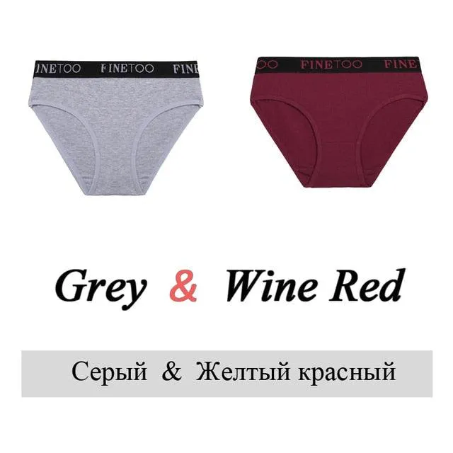 2 Pack Cotton Seamless Briefs Comfortable Solid Color Panties Low Waist Breathable Intimates Underpants Underwear