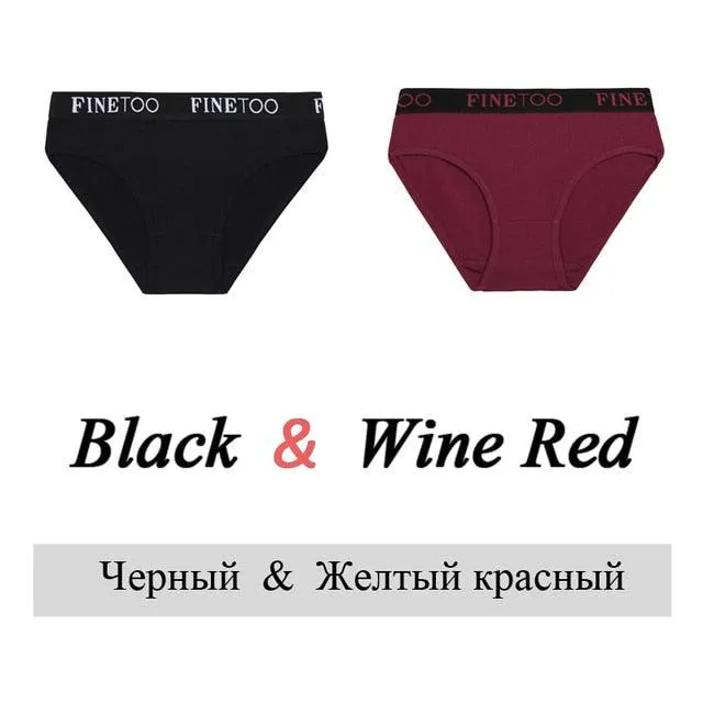 2 Pack Cotton Seamless Briefs Comfortable Solid Color Panties Low Waist Breathable Intimates Underpants Underwear