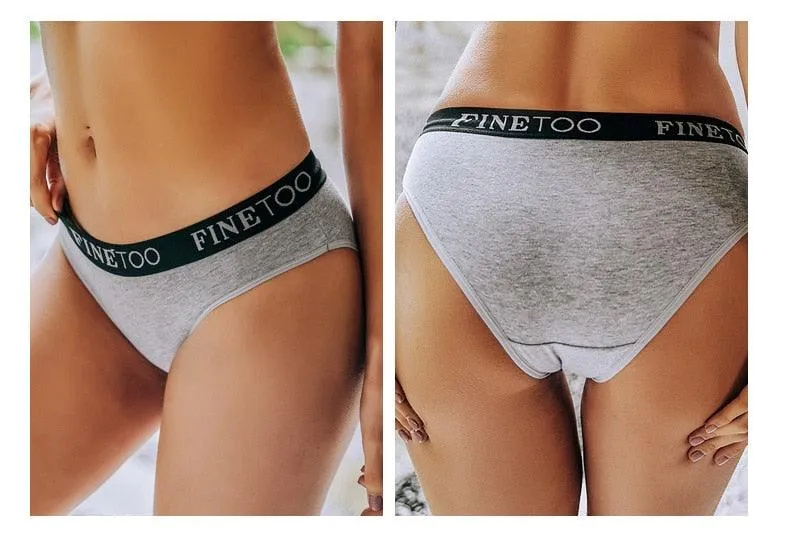 2 Pack Cotton Seamless Briefs Comfortable Solid Color Panties Low Waist Breathable Intimates Underpants Underwear