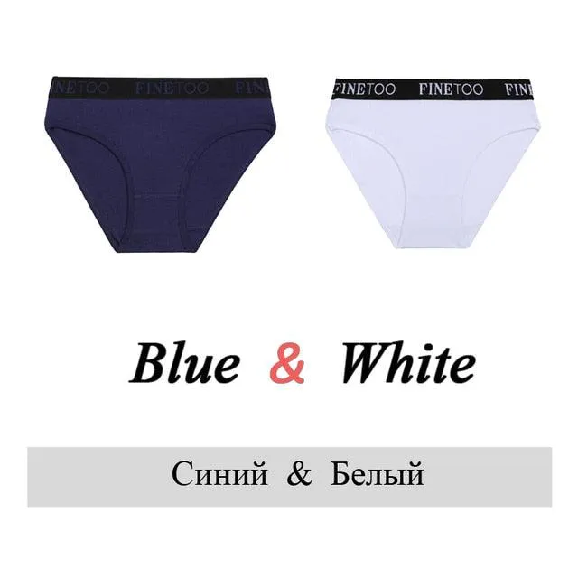 2 Pack Cotton Seamless Briefs Comfortable Solid Color Panties Low Waist Breathable Intimates Underpants Underwear