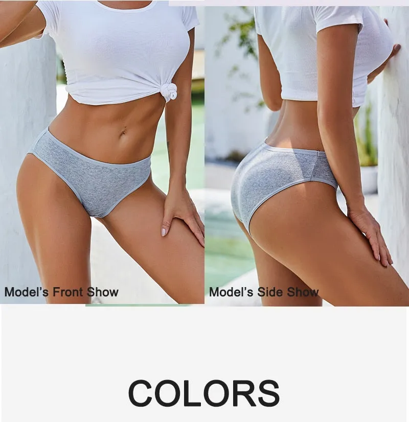 3 Pack Cotton Mix Panties Jacquard Design Pattern Panties Underwear Lingerie Briefs Solid Color Intimate Pantys