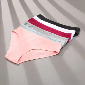 3 Pack Cotton Mix Panties Jacquard Design Pattern Panties Underwear Lingerie Briefs Solid Color Intimate Pantys