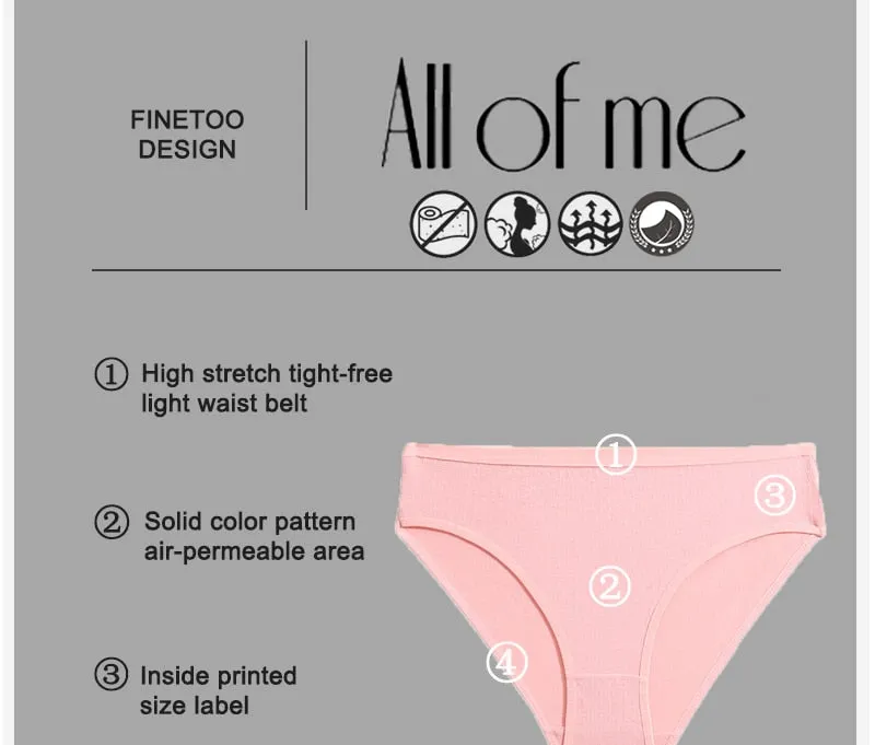 3 Pack Cotton Mix Panties Jacquard Design Pattern Panties Underwear Lingerie Briefs Solid Color Intimate Pantys