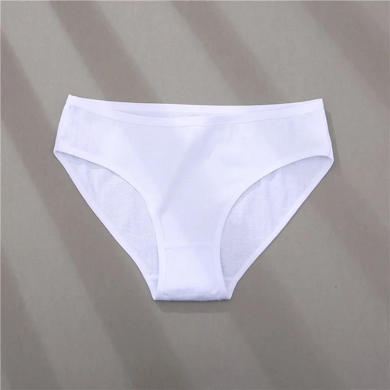 3 Pack Cotton Mix Panties Jacquard Design Pattern Panties Underwear Lingerie Briefs Solid Color Intimate Pantys