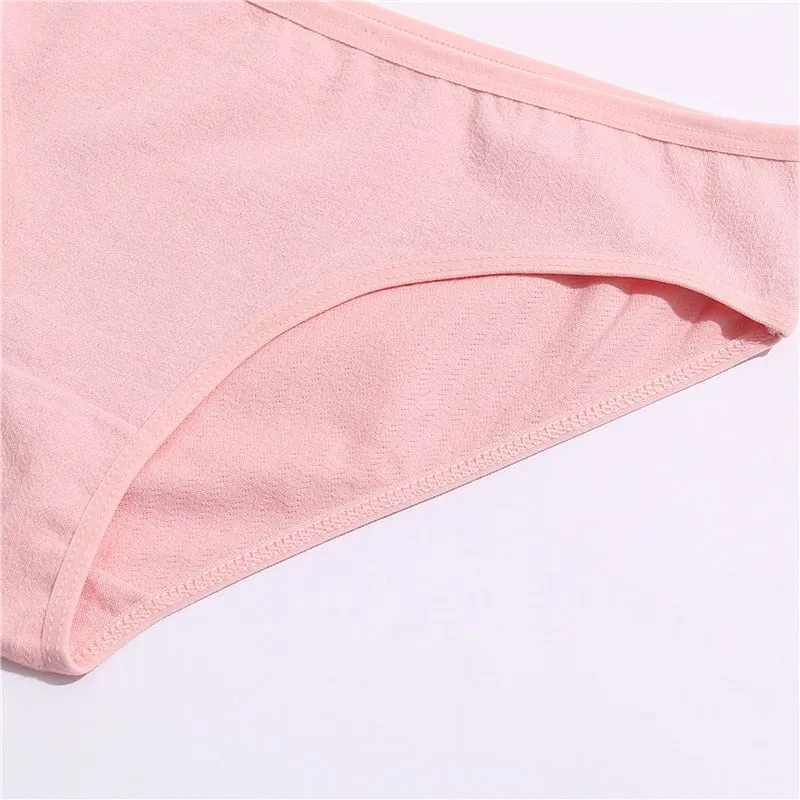 3 Pack Cotton Mix Panties Jacquard Design Pattern Panties Underwear Lingerie Briefs Solid Color Intimate Pantys