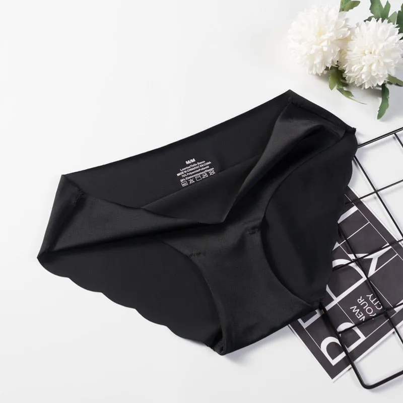 3 Pack Seamless Panties Underwear Sexy Briefs Solid Lingerie Underpants