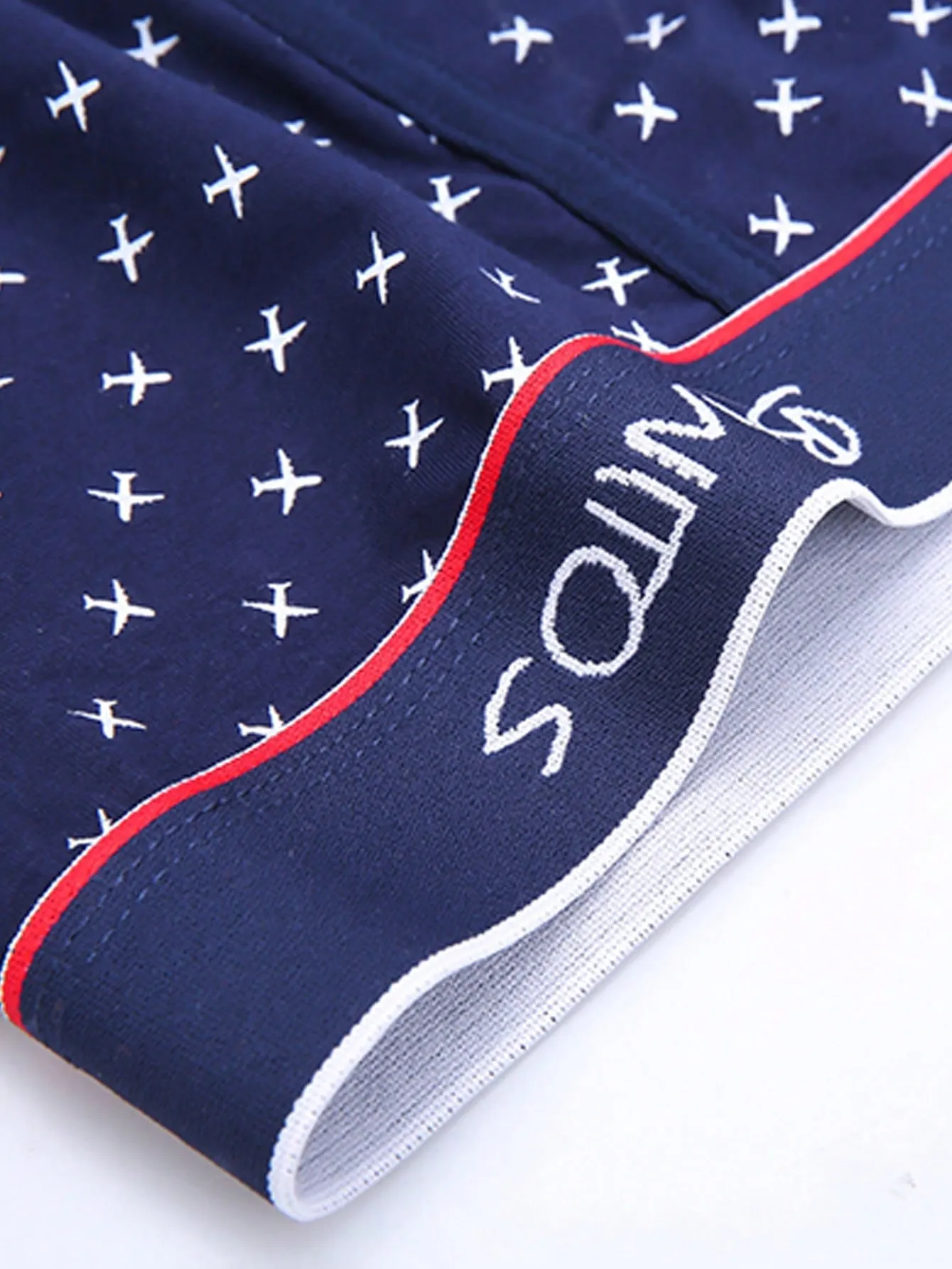 3pcs Men's Comfortable Letter Printed Boxer Briefs