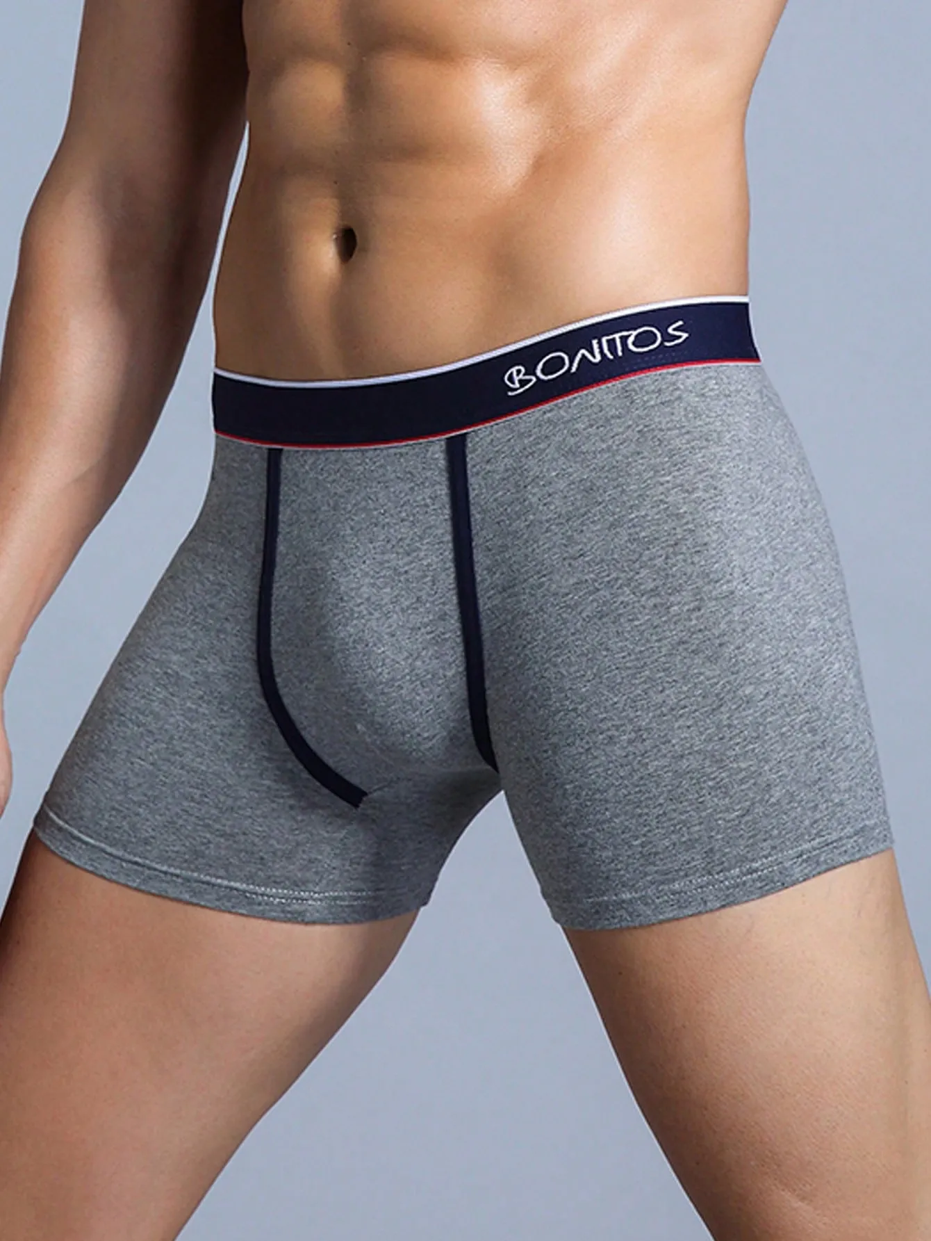 3pcs Men's Comfortable Letter Printed Boxer Briefs