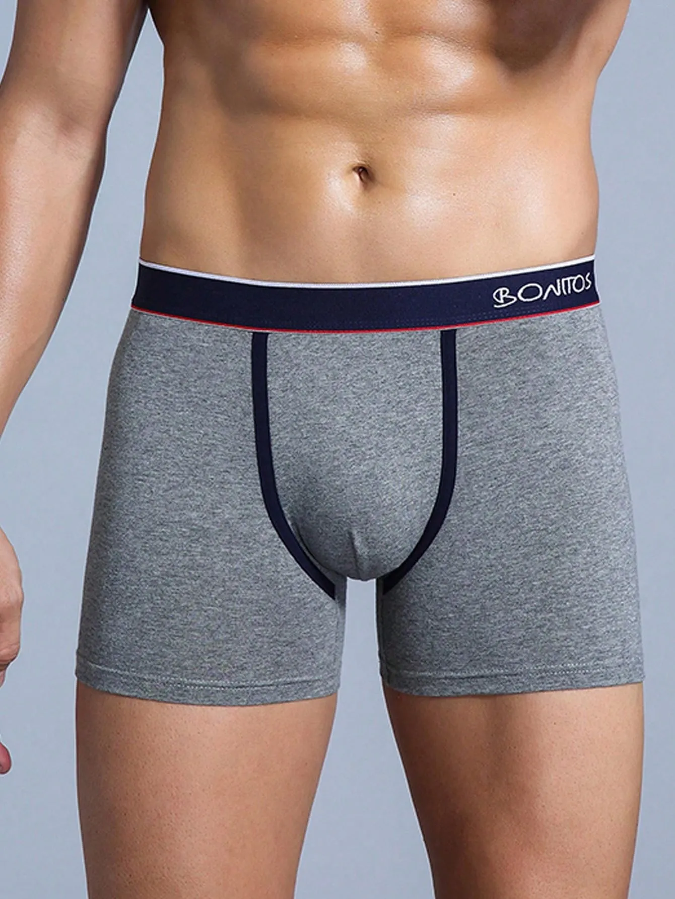 3pcs Men's Comfortable Letter Printed Boxer Briefs