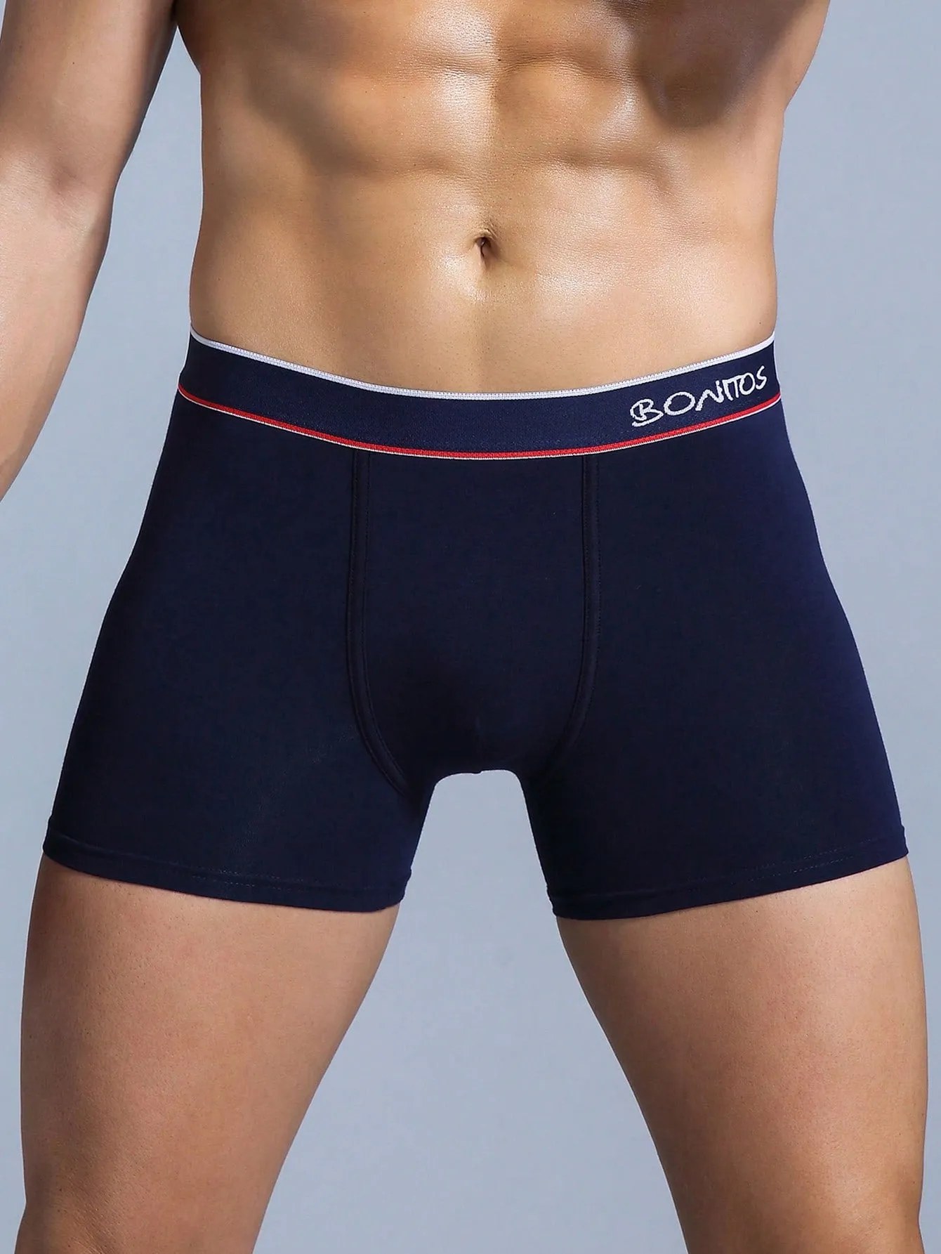 3pcs Men's Comfortable Letter Printed Boxer Briefs