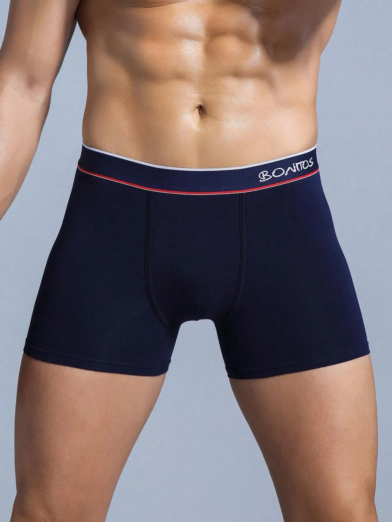 3pcs Men's Comfortable Letter Printed Boxer Briefs