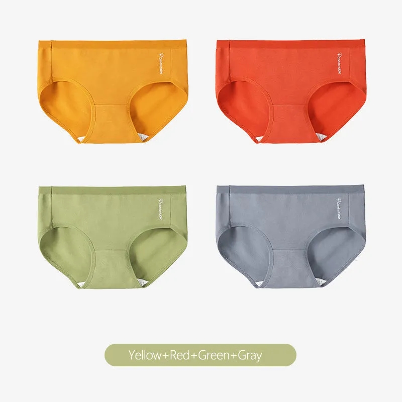 7Pcs/5Pcs Women Panties Comfort Cotton Mix Breathable Underwear Seamless Ladies Low Waist Lingeries Cute Girls Briefs