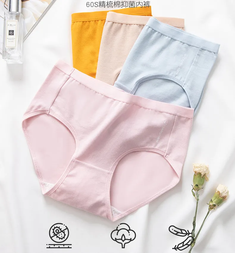 7Pcs/5Pcs Women Panties Comfort Cotton Mix Breathable Underwear Seamless Ladies Low Waist Lingeries Cute Girls Briefs