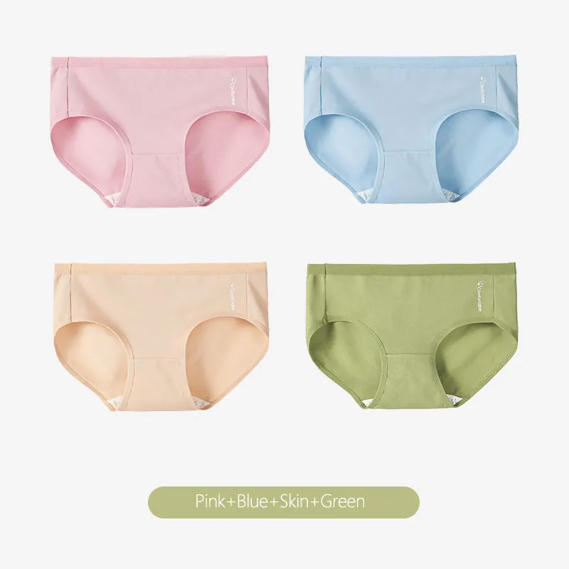 7Pcs/5Pcs Women Panties Comfort Cotton Mix Breathable Underwear Seamless Ladies Low Waist Lingeries Cute Girls Briefs
