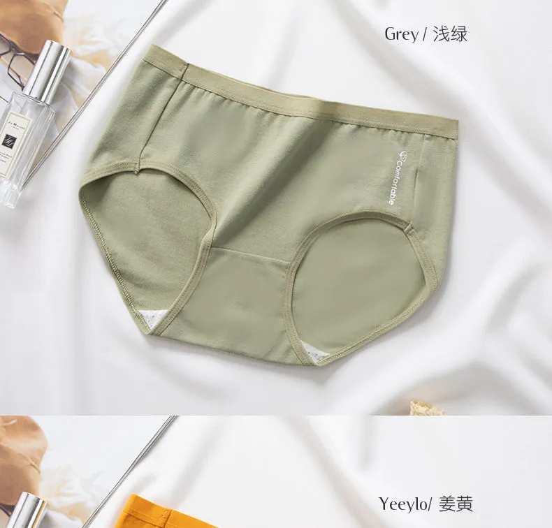7Pcs/5Pcs Women Panties Comfort Cotton Mix Breathable Underwear Seamless Ladies Low Waist Lingeries Cute Girls Briefs