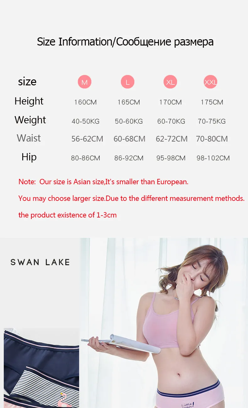 7Pcs/5Pcs Women Panties Comfort Cotton Mix Breathable Underwear Seamless Ladies Low Waist Lingeries Cute Girls Briefs