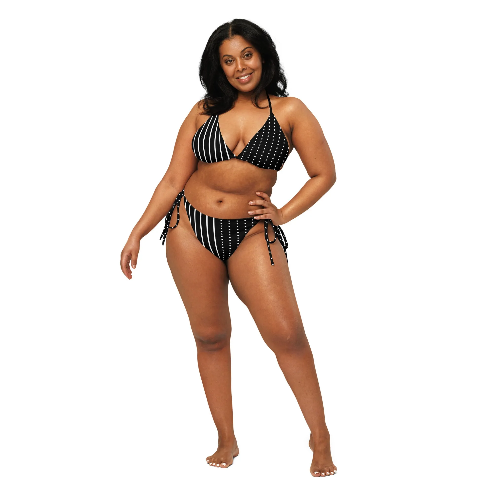 All-over print recycled string bikini