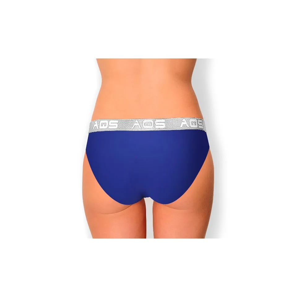 AQS Ladies Dark Blue Cotton Bikini Underwear - 3 Pack Three-pack of womens