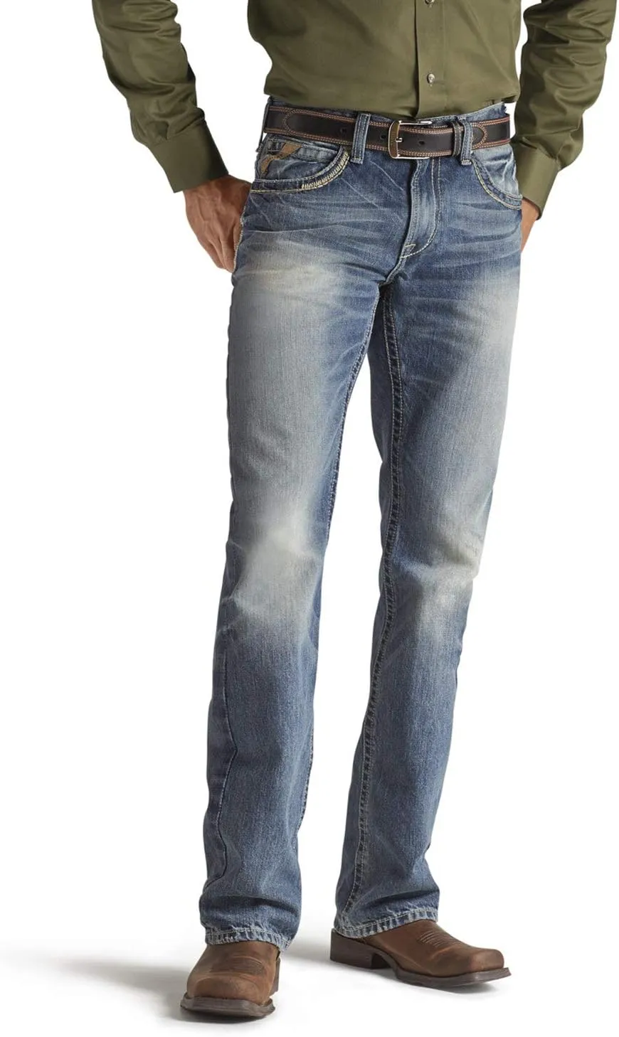 Ariat Men's M5 Slim Gambler Stackable Straight Leg Jean
