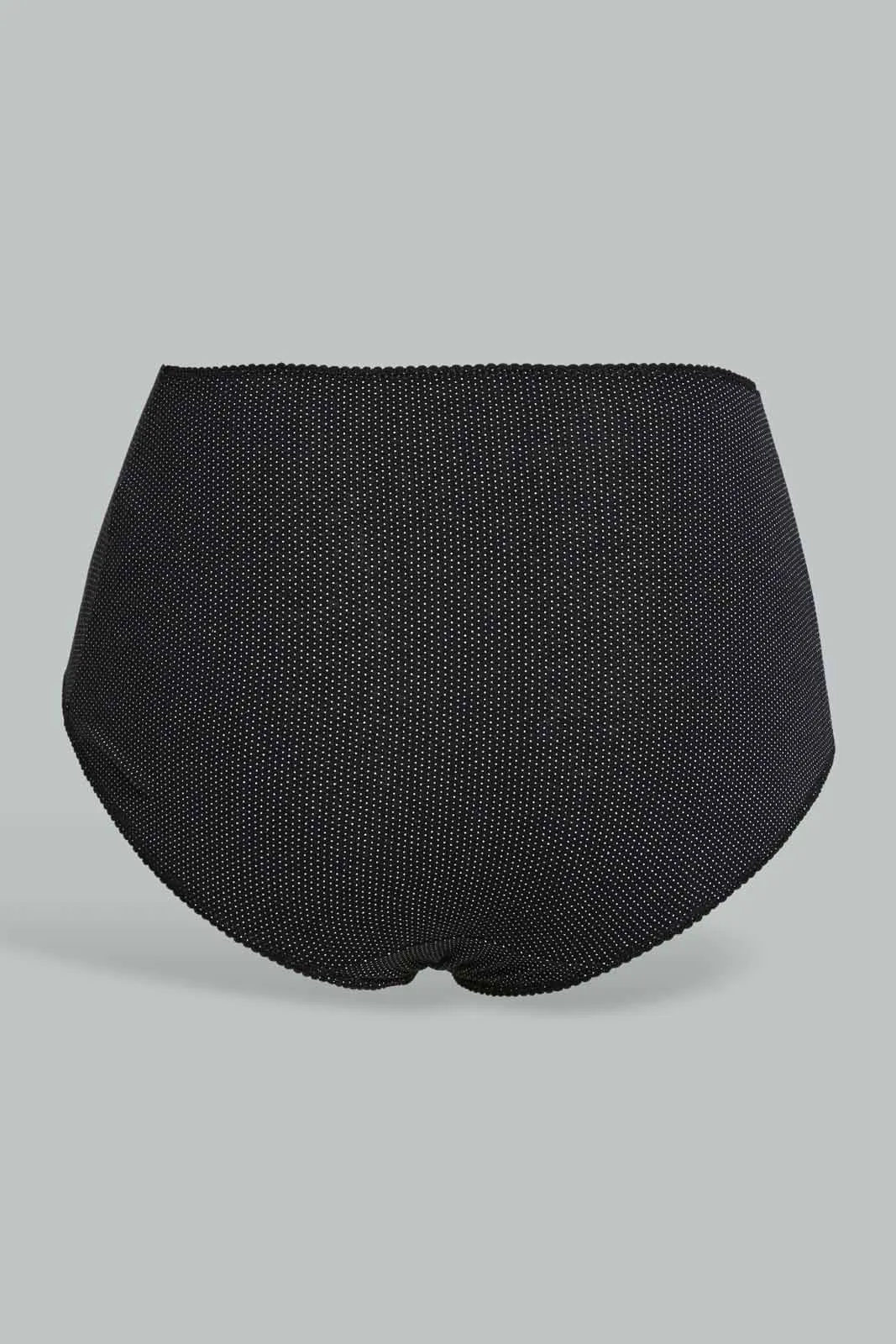 Black And White Polka Mama Briefs For Women (Pack of 5)