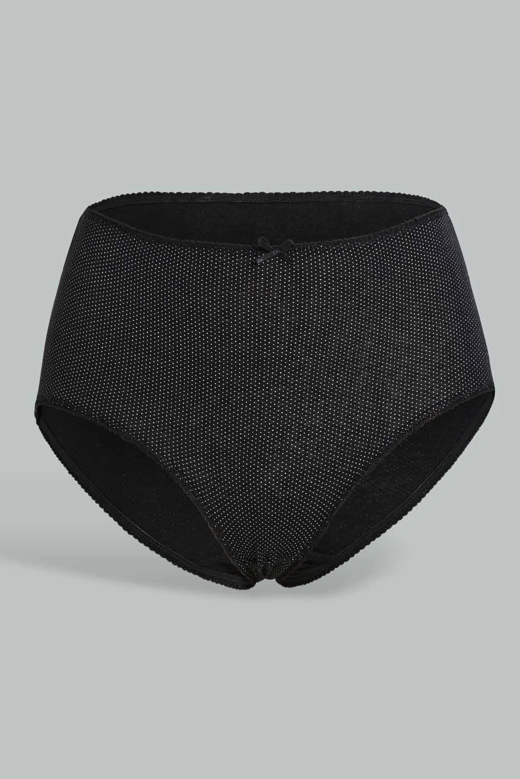 Black And White Polka Mama Briefs For Women (Pack of 5)