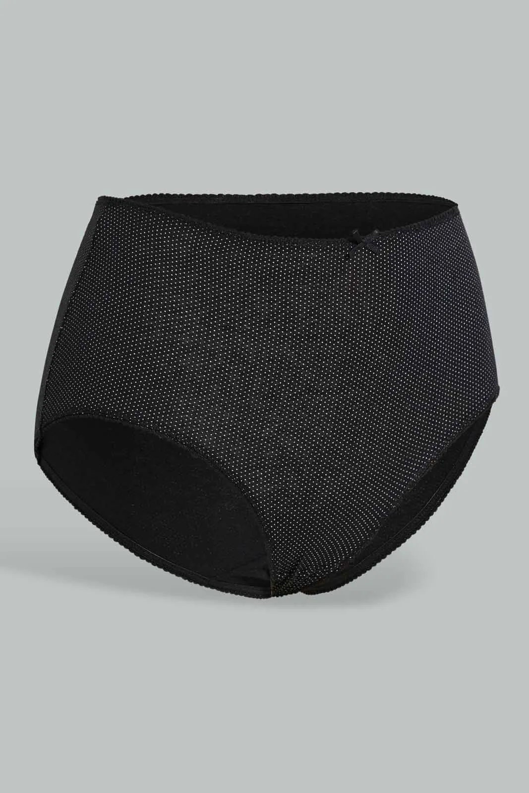 Black And White Polka Mama Briefs For Women (Pack of 5)