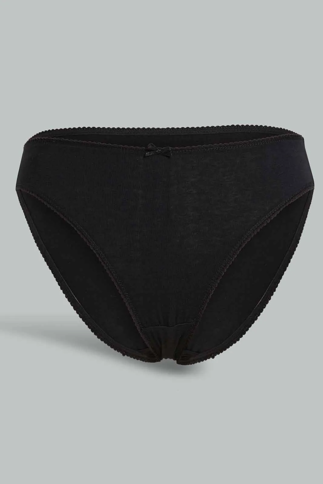 Black High-Leg Briefs For Women (5 Pack)
