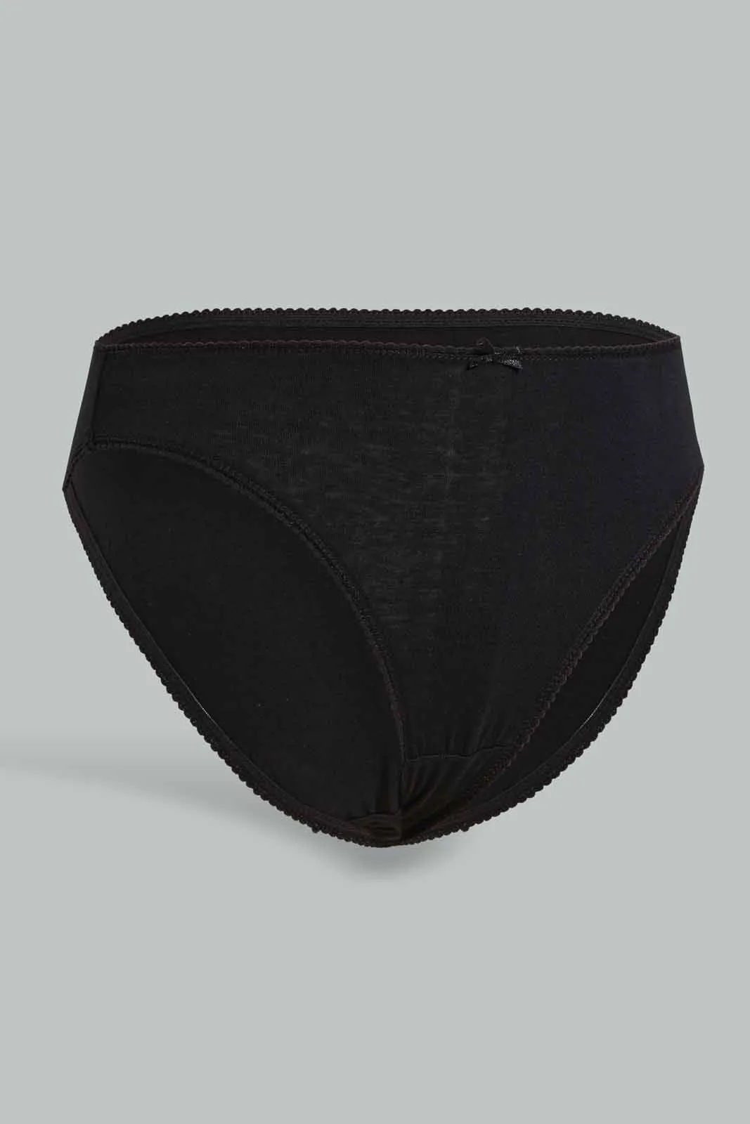 Black High-Leg Briefs For Women (5 Pack)