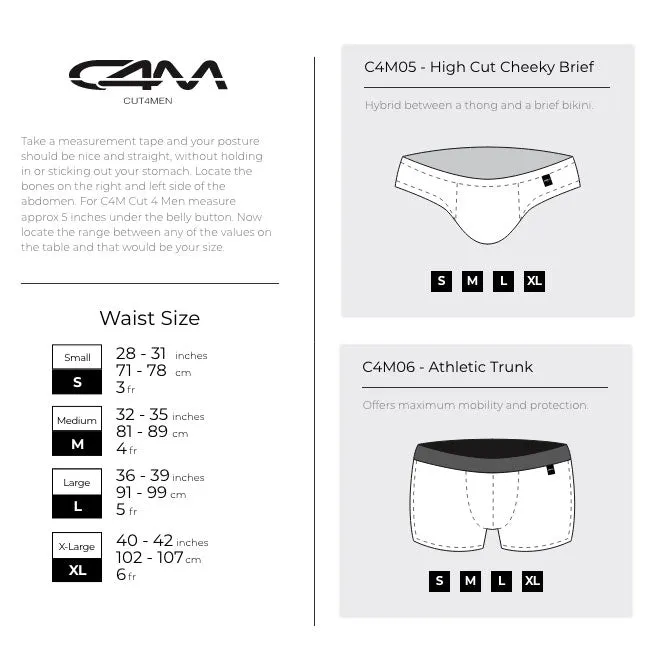 C4M Low Rise Bikini Brief Provocative - Rainbow