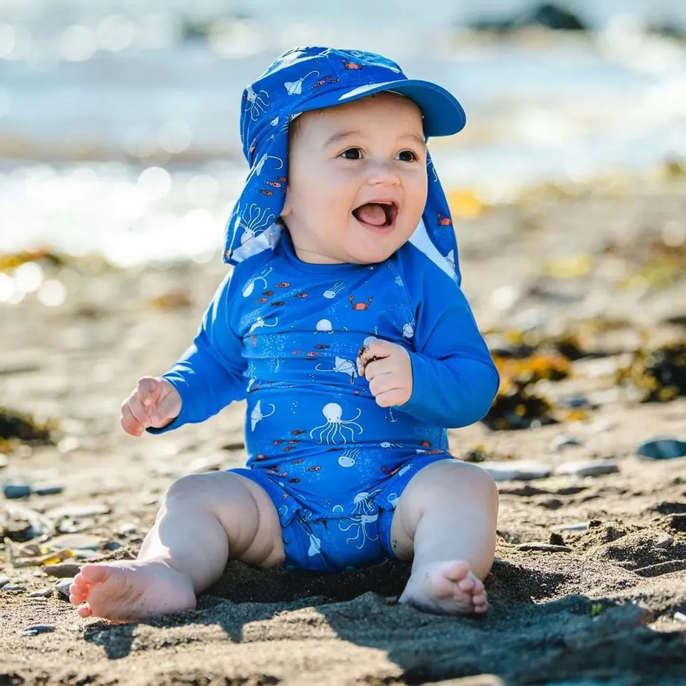 Calikids Coco Mango One Piece Zipper Swimsuit - Octopus