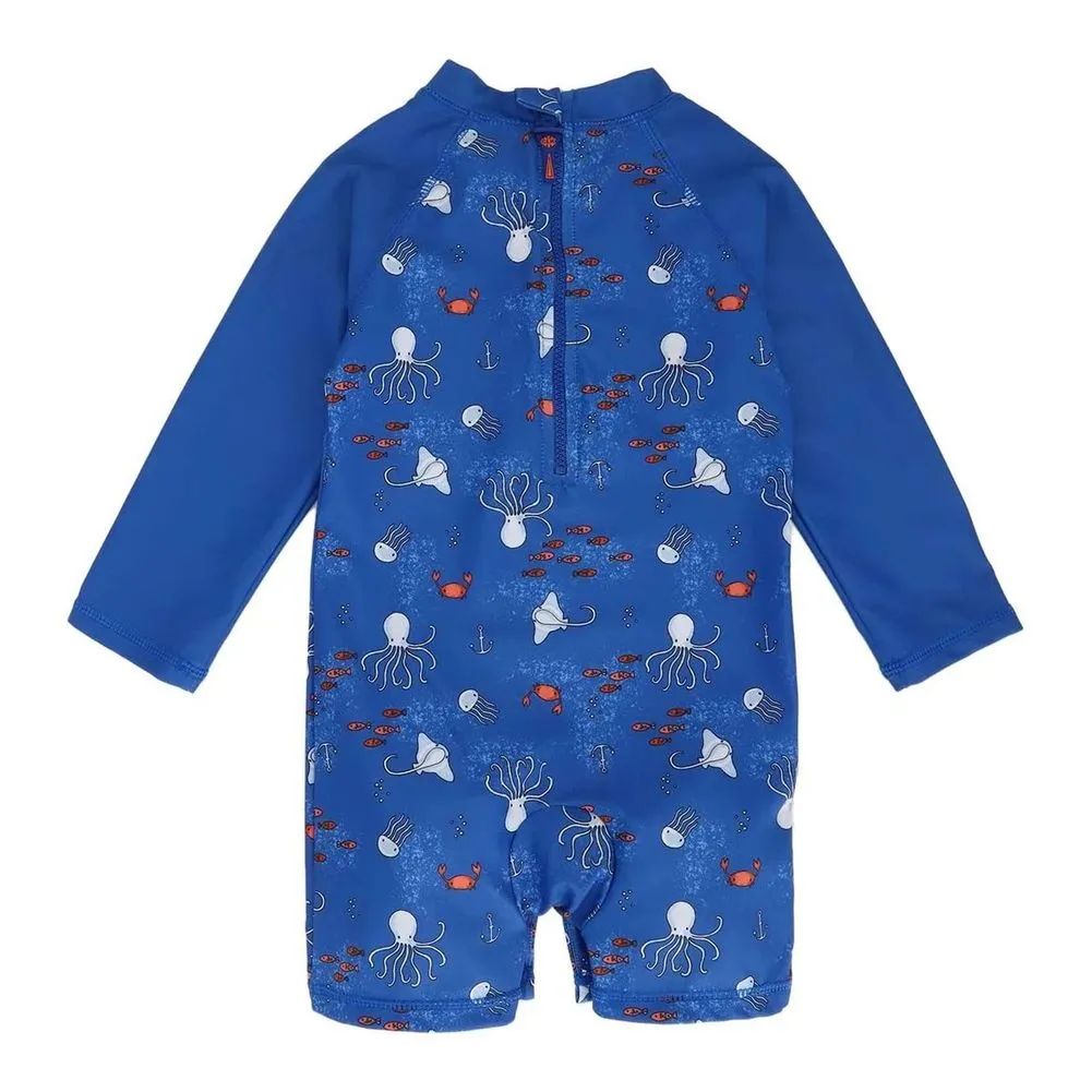 Calikids Coco Mango One Piece Zipper Swimsuit - Octopus