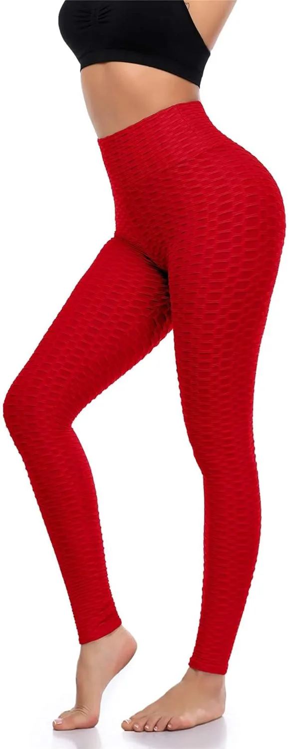 Cheapestbuy Scrunch Butt Leggings for Women High Waist Textured Yoga Pants Ruched Butt Lifting Workout Tights