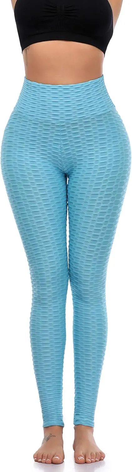 Cheapestbuy Scrunch Butt Leggings for Women High Waist Textured Yoga Pants Ruched Butt Lifting Workout Tights