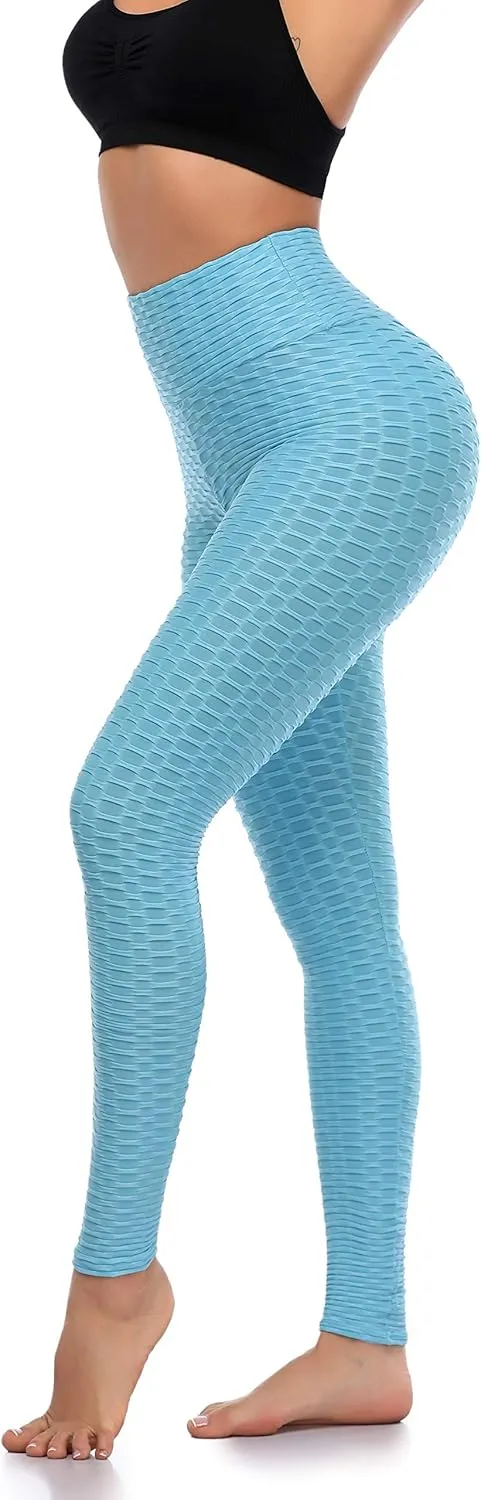 Cheapestbuy Scrunch Butt Leggings for Women High Waist Textured Yoga Pants Ruched Butt Lifting Workout Tights