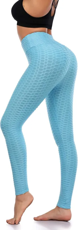 Cheapestbuy Scrunch Butt Leggings for Women High Waist Textured Yoga Pants Ruched Butt Lifting Workout Tights