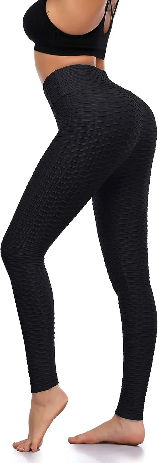 Cheapestbuy Scrunch Butt Leggings for Women High Waist Textured Yoga Pants Ruched Butt Lifting Workout Tights