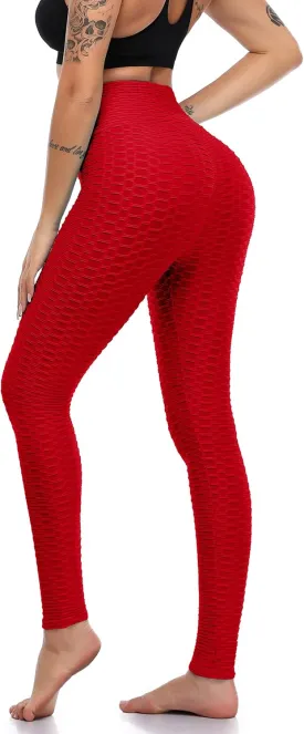 Cheapestbuy Scrunch Butt Leggings for Women High Waist Textured Yoga Pants Ruched Butt Lifting Workout Tights