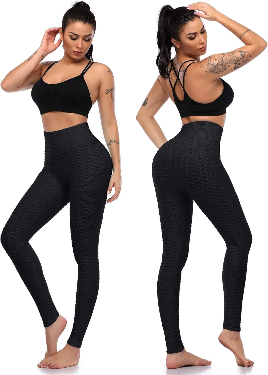 Cheapestbuy Scrunch Butt Leggings for Women High Waist Textured Yoga Pants Ruched Butt Lifting Workout Tights