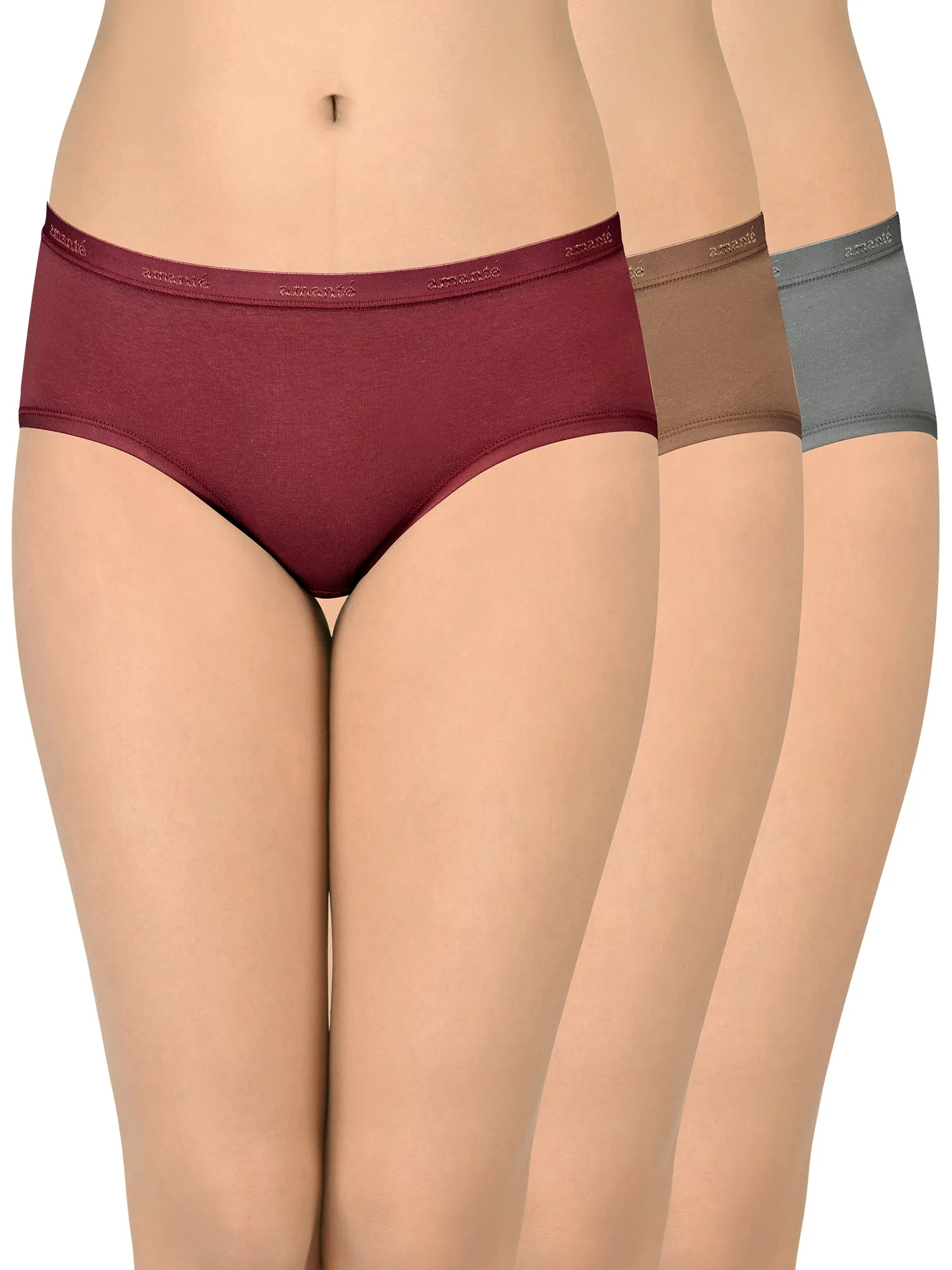 Cotton Hipster Brief Solid Pack of 3 (Combo 2)