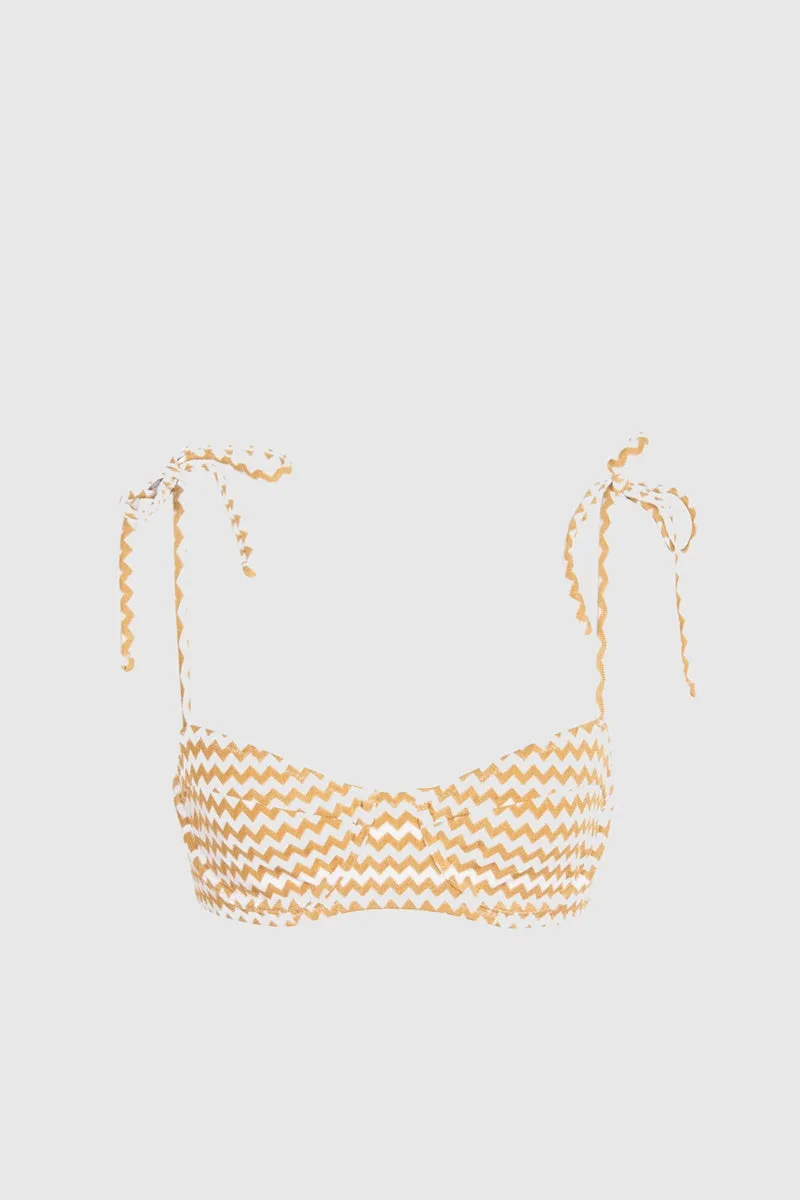 Doris Bikini - Gold Zig Zag