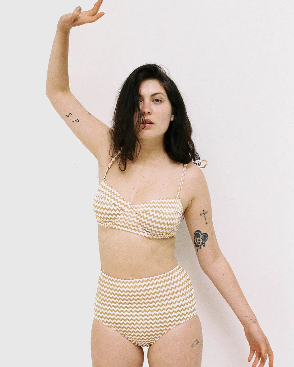 Doris Bikini - Gold Zig Zag