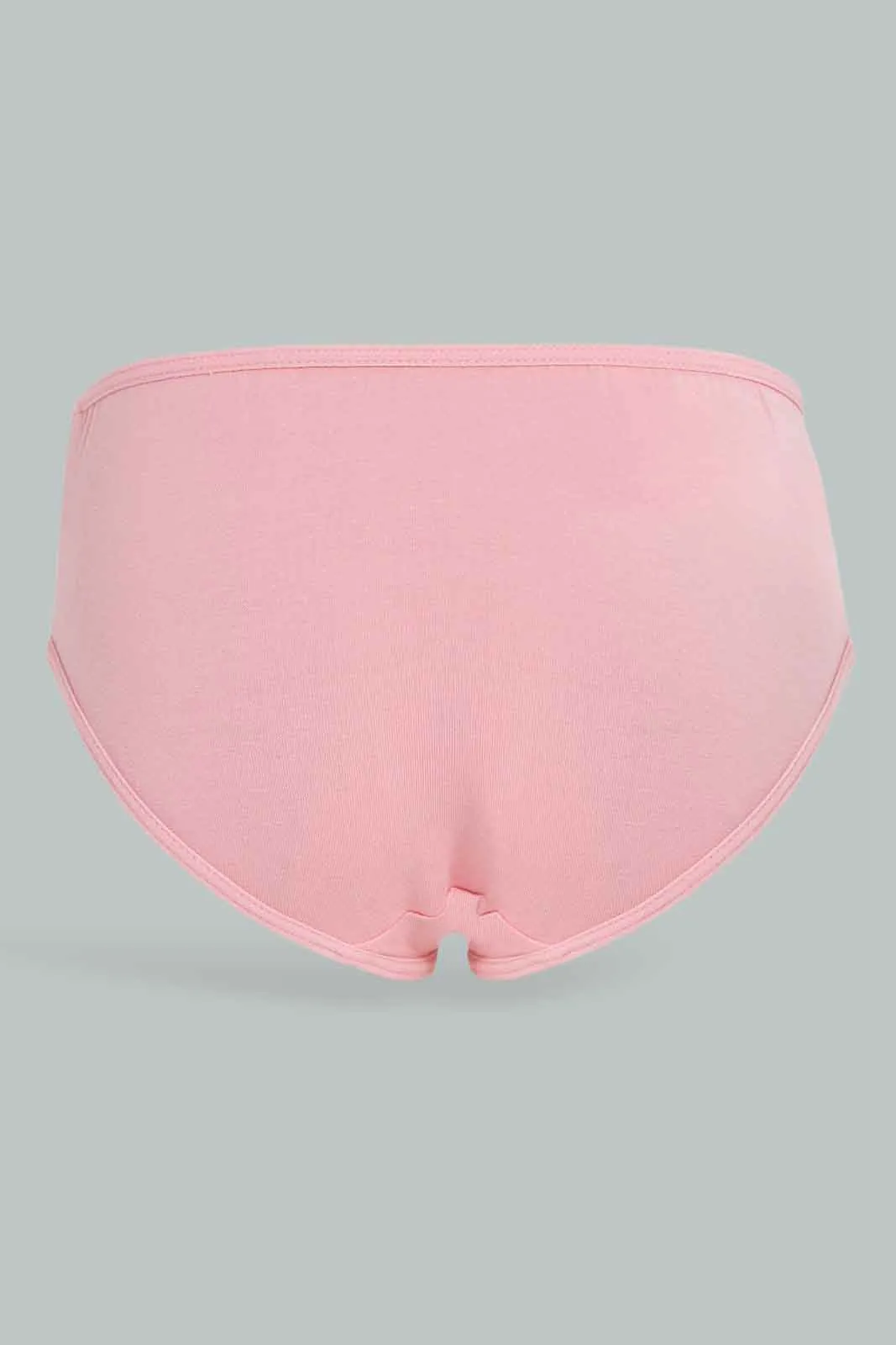 Girls White And Pink Mini Mouse Print Brief Set (Pack Of 3)